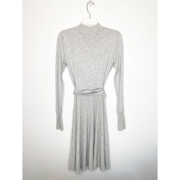 Patty Boutik Sweater Dress Fit And Flare Light Gray Dress Size Large - Picture 2 of 7